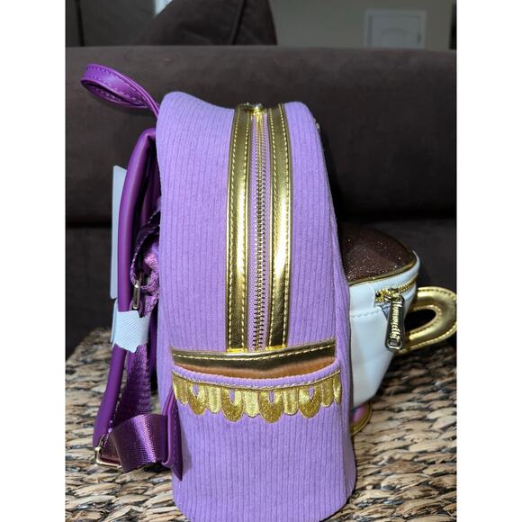 Loungefly Disney Beauty and the Beast Chip Figural Corduroy Mini Backpack - Picture 6 of 8